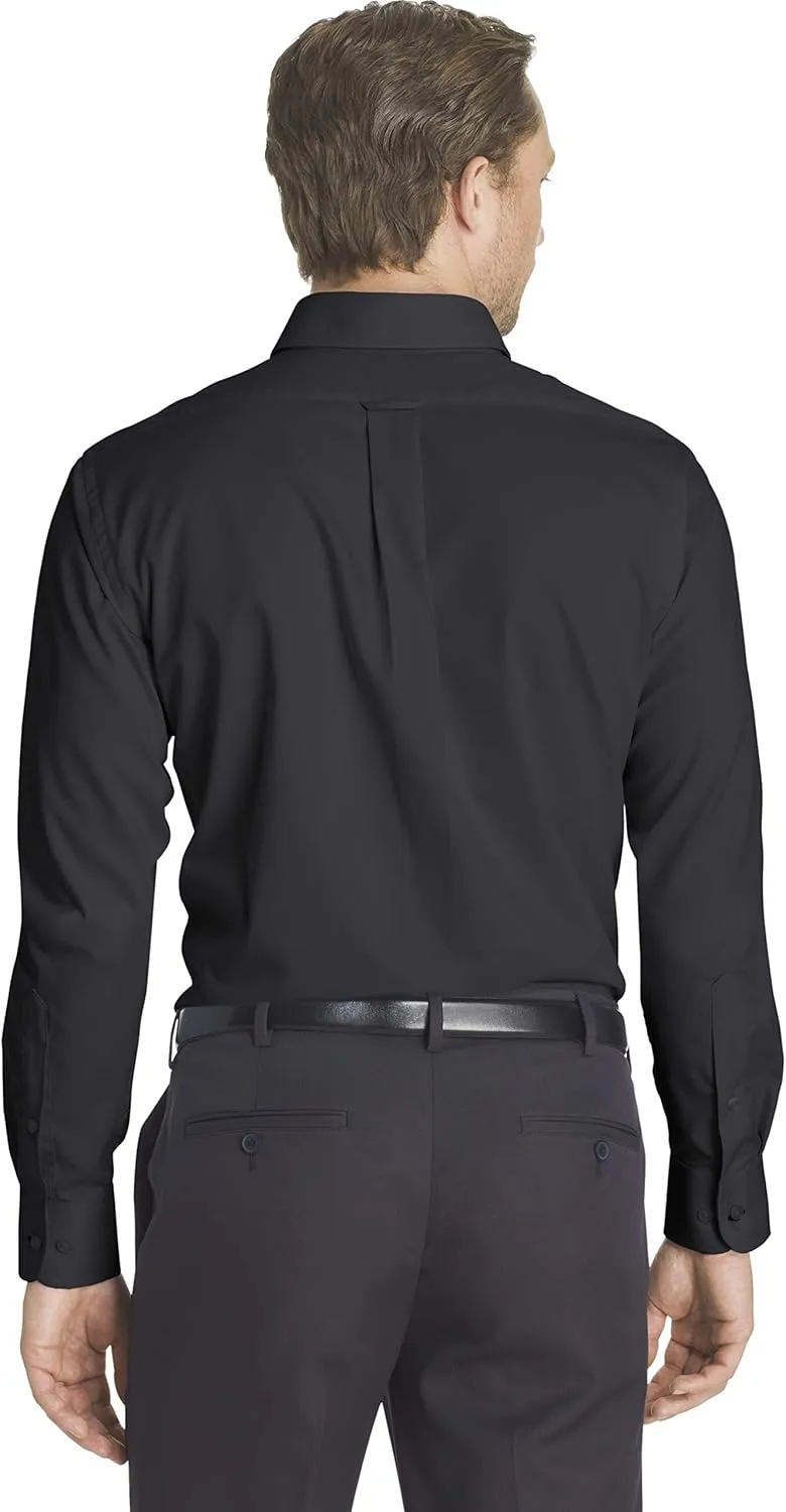 IZOD Men's Dress Shirt Regular Fit Stretch Solid Button Down Collar