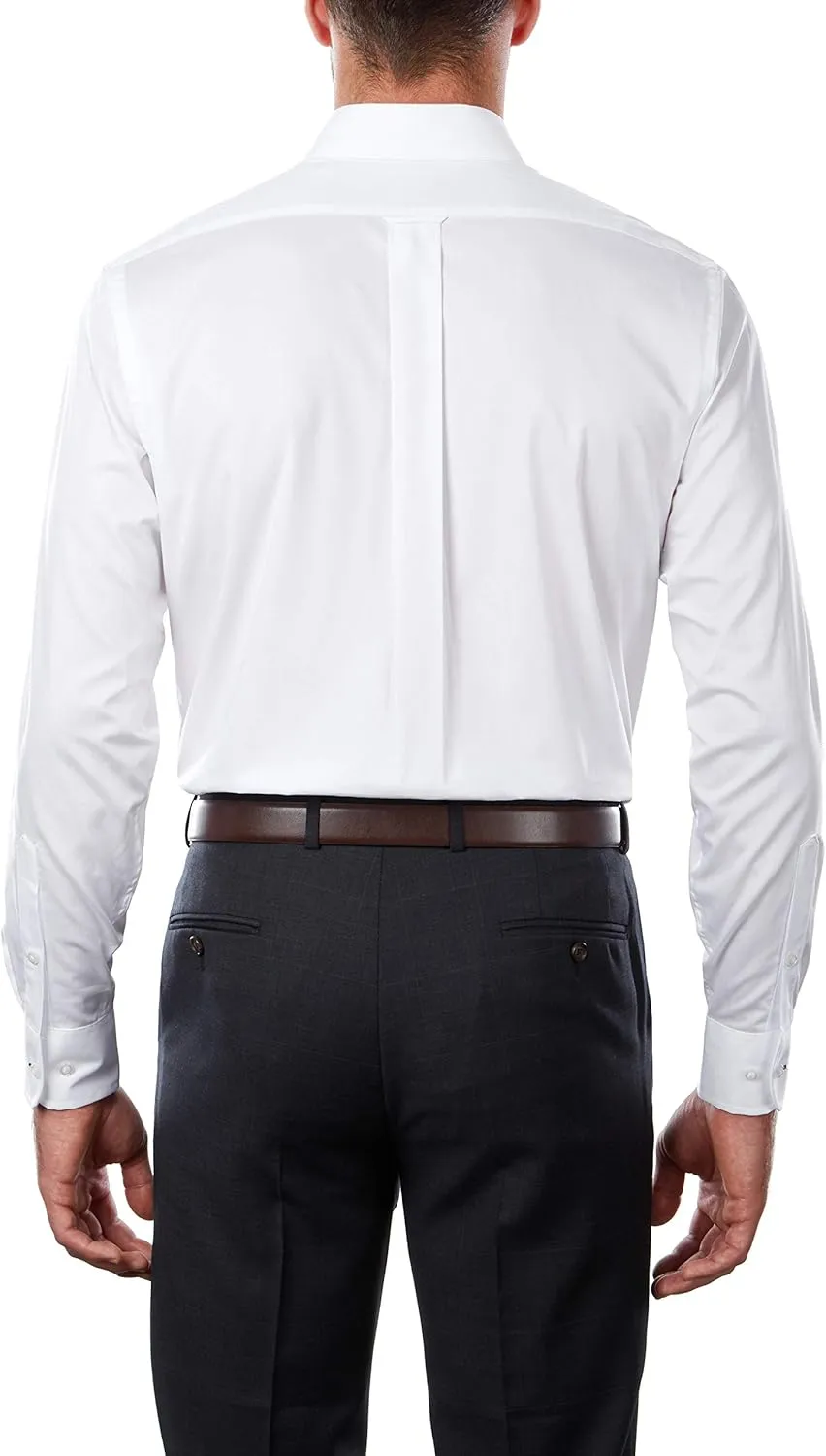 IZOD Men's Dress Shirt Regular Fit Stretch Solid Button Down Collar