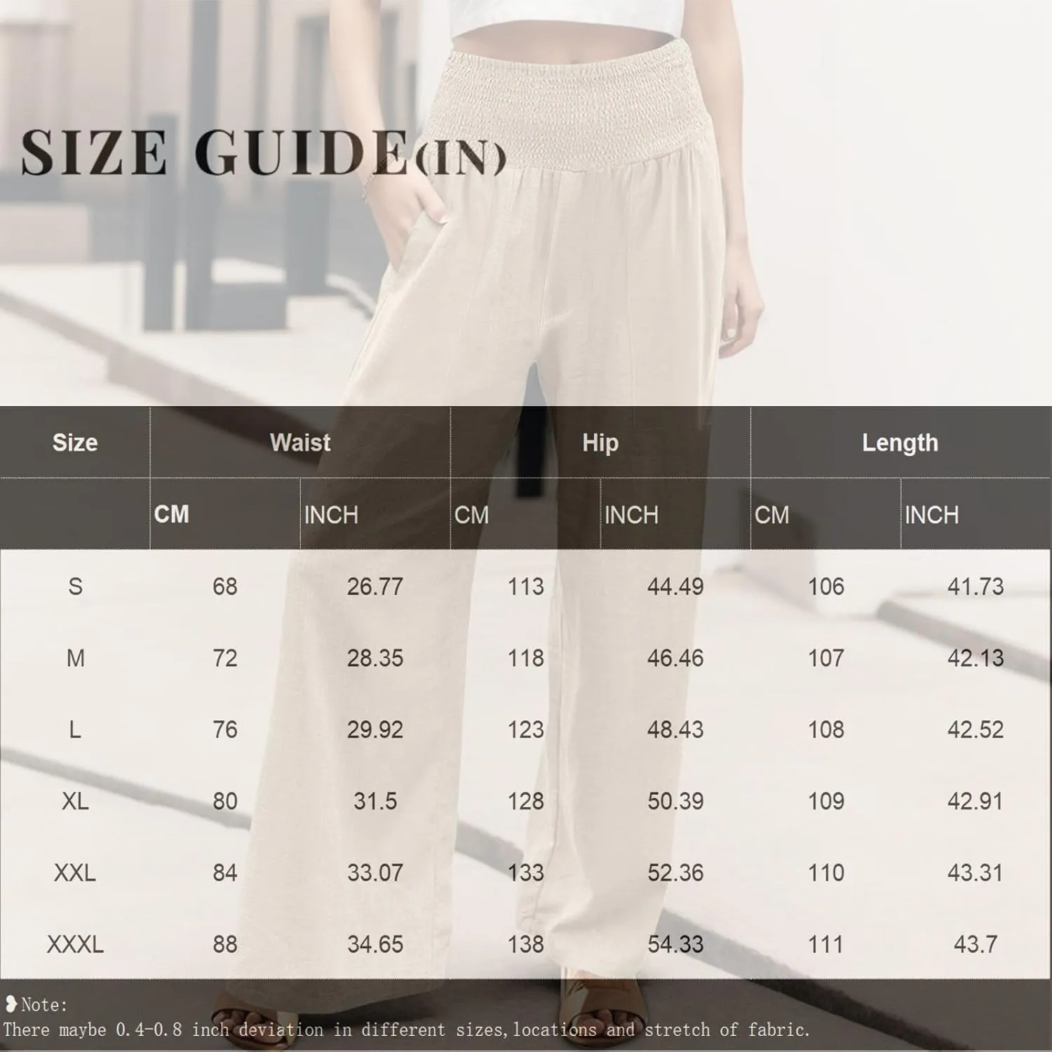 Khaki Linen Pants Women Wide Leg Flowy Breathable Friends' Gathering Beach Pants Spring Themed Party Casual Trousers