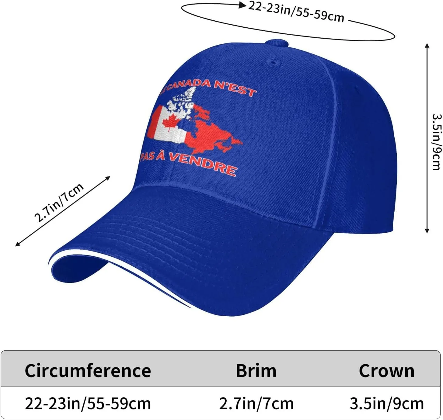 Le Canada N'est Pas à Vendre Hat Pride Baseball Cap Dad Trucker Hat