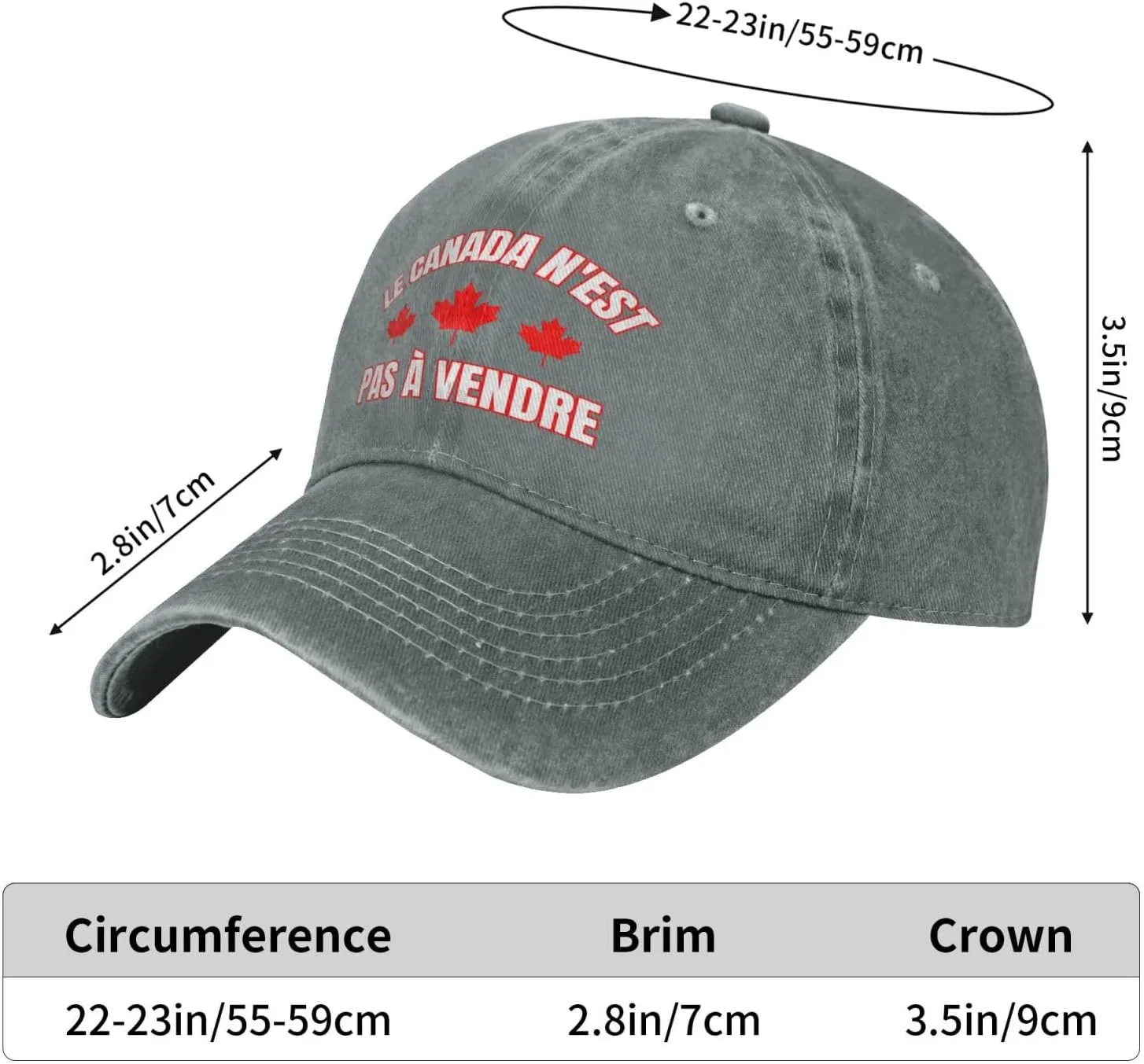 Le Canada N'est Pas à Vendre Hat Pride Cowboy Trucker Hat Baseball Cap