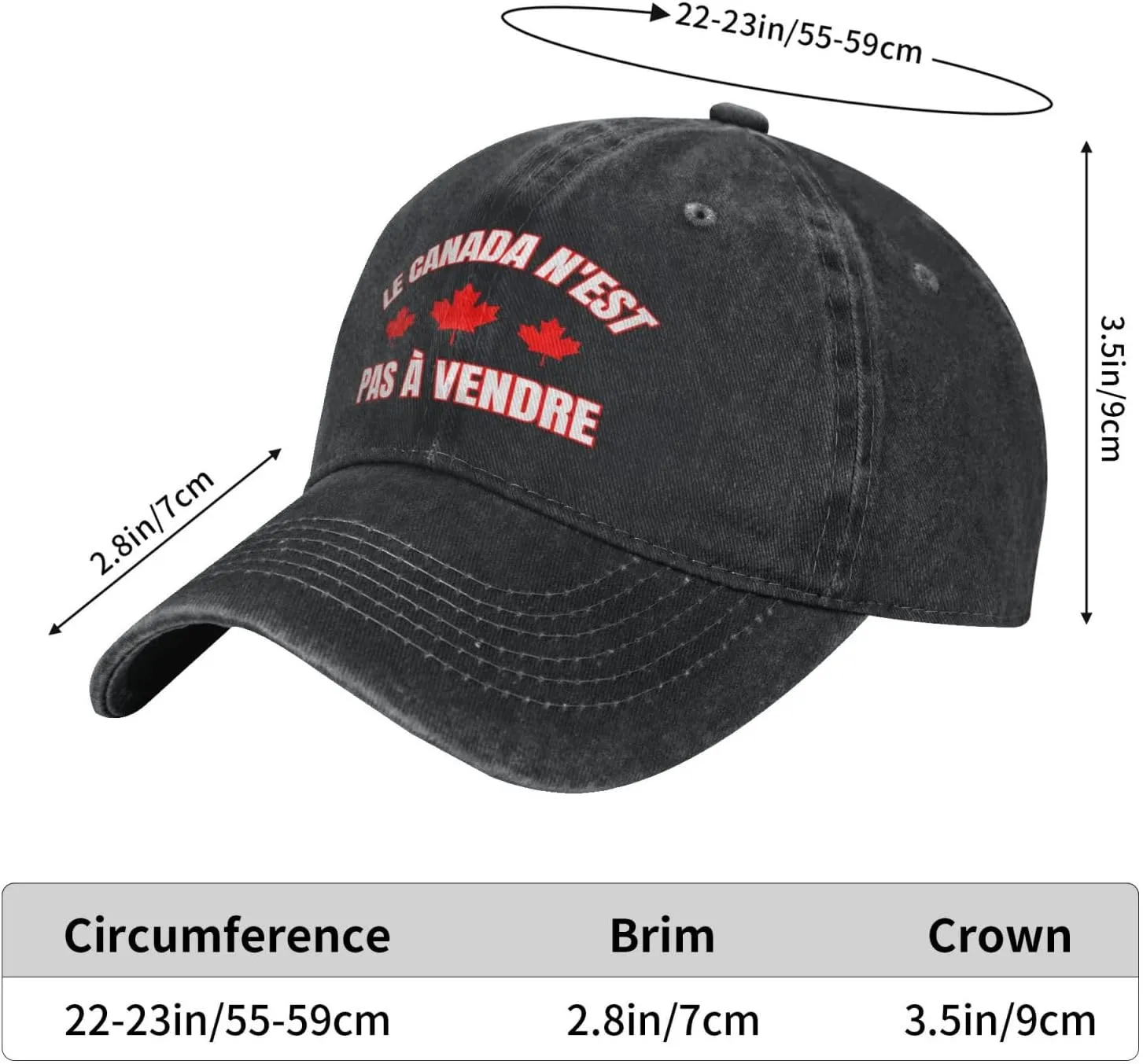 Le Canada N'est Pas à Vendre Hat Pride Cowboy Trucker Hat Baseball Cap