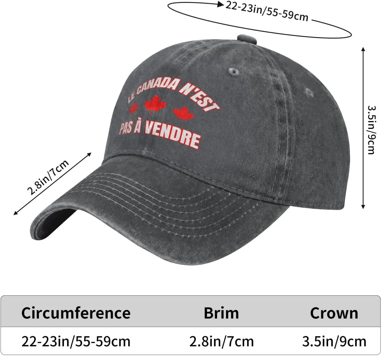Le Canada N'est Pas à Vendre Hat Pride Cowboy Trucker Hat Baseball Cap