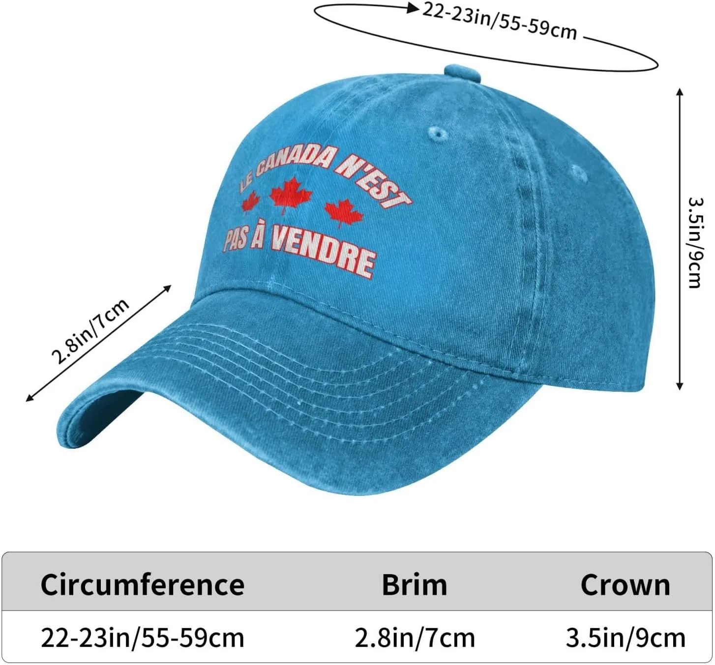 Le Canada N'est Pas à Vendre Hat Pride Cowboy Trucker Hat Baseball Cap