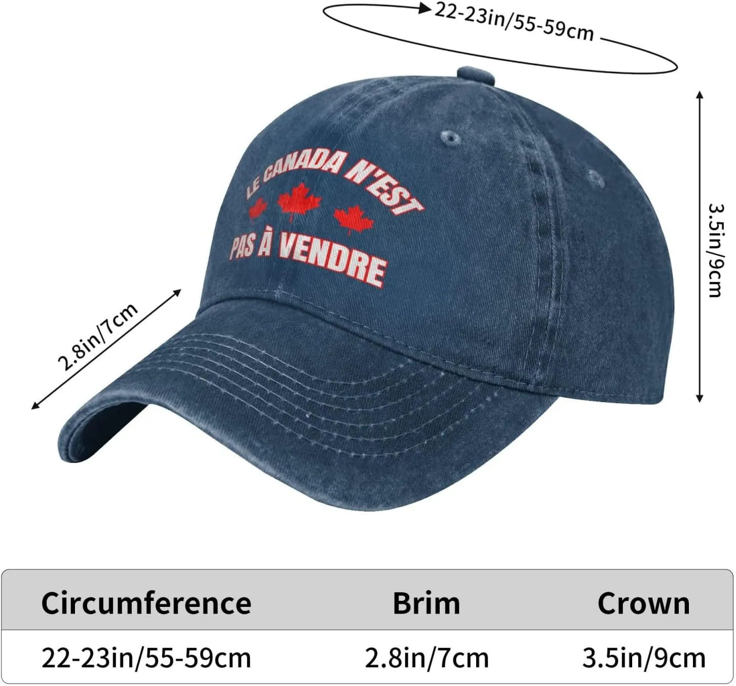 Le Canada N'est Pas à Vendre Hat Pride Cowboy Trucker Hat Baseball Cap