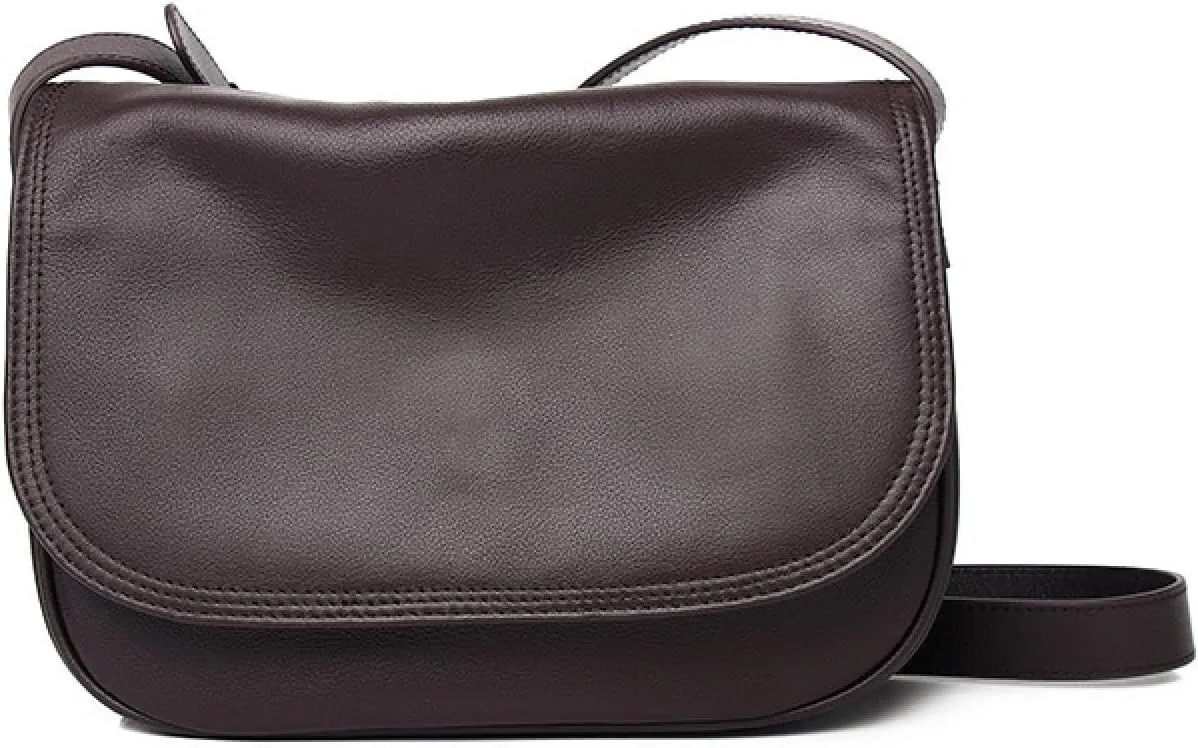 Leather Shoulder Crossbody with Large Capacity and Simple Commuter Bag