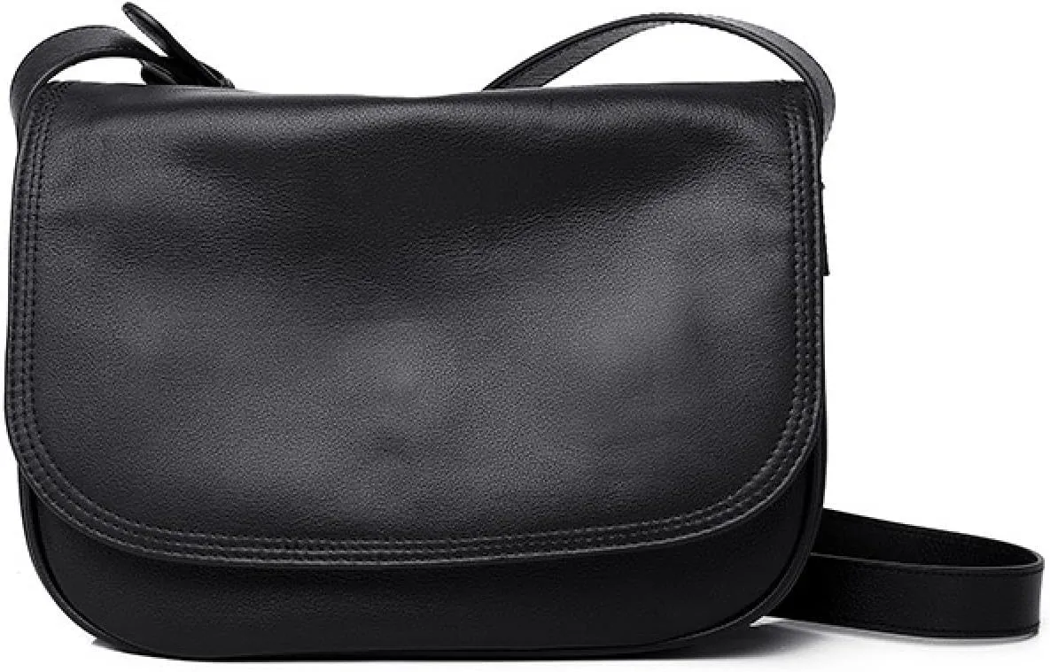 Leather Shoulder Crossbody with Large Capacity and Simple Commuter Bag