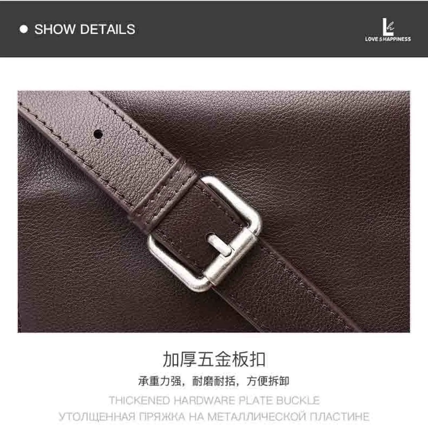 Leather Shoulder Crossbody with Large Capacity and Simple Commuter Bag