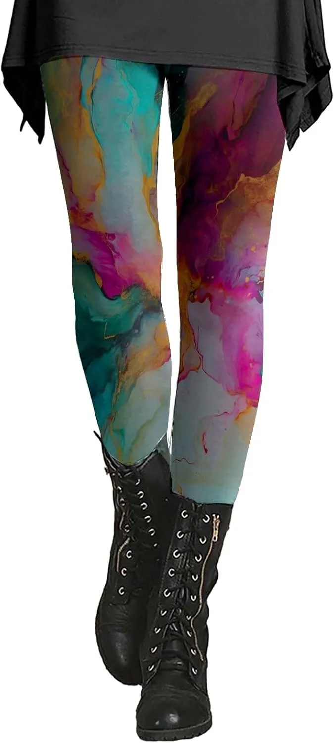 Leopard Print Workout Leggings for Women Printed Pants for Women Tall High Waist Yoga Leggings
