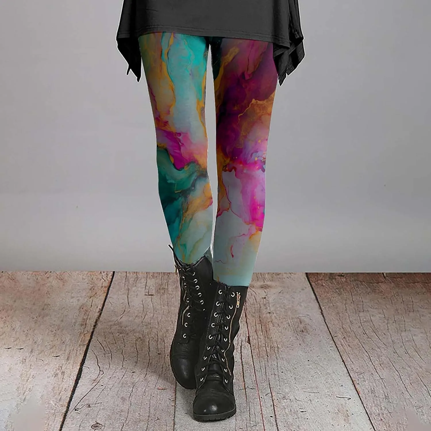 Leopard Print Workout Leggings for Women Printed Pants for Women Tall High Waist Yoga Leggings