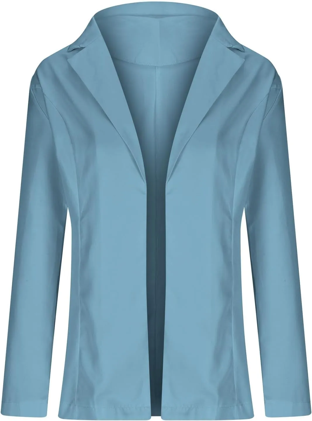 Long Sleeve Blazers for Women 2024 Fall Fashion Casual Work Suit Jackets Solid Color Lapel Open Front Tailored Coat