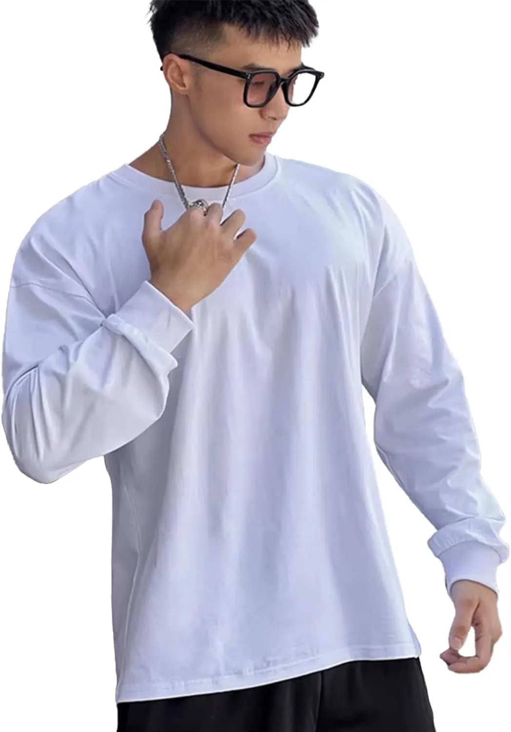 maytopia Mens Long Sleeve T-Shirt Gym Workout Shirts Muscle Athletic Tee Active Shirt