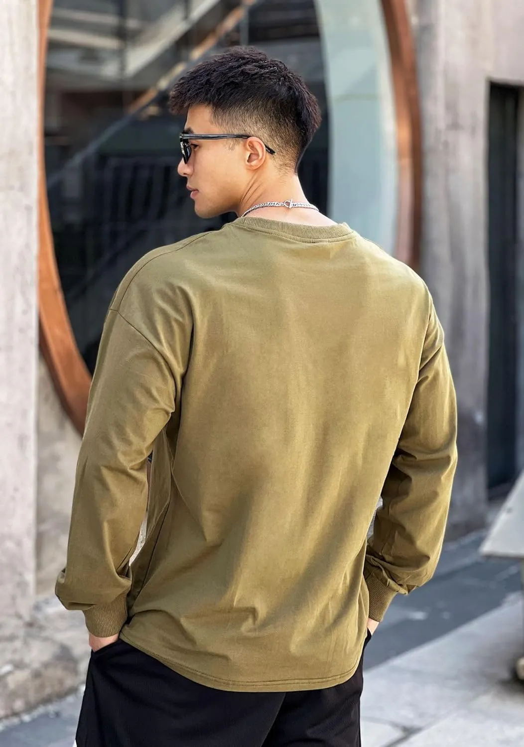 maytopia Mens Long Sleeve T-Shirt Gym Workout Shirts Muscle Athletic Tee Active Shirt