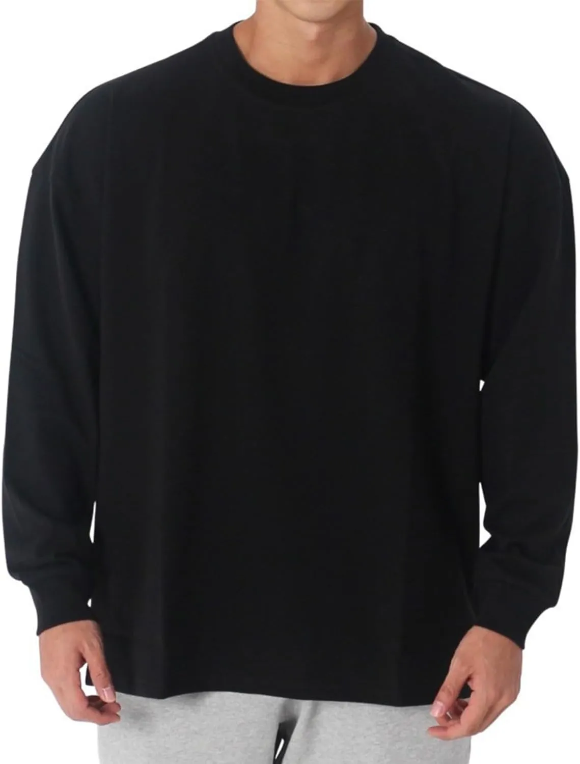 maytopia Mens Long Sleeve T-Shirt Gym Workout Shirts Muscle Athletic Tee Active Shirt