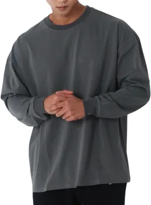 maytopia Mens Long Sleeve T-Shirt Gym Workout Shirts Muscle Athletic Tee Active Shirt