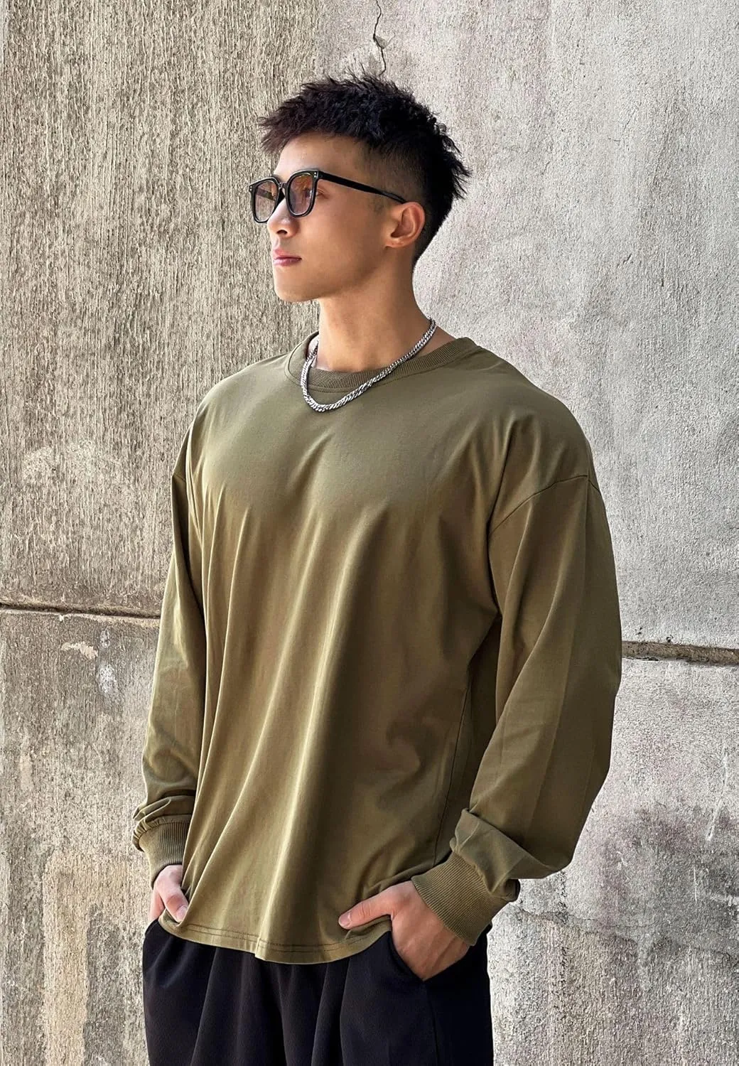 maytopia Mens Long Sleeve T-Shirt Gym Workout Shirts Muscle Athletic Tee Active Shirt