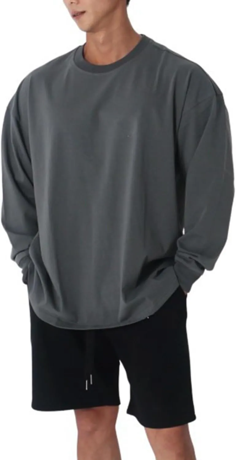 maytopia Mens Long Sleeve T-Shirt Gym Workout Shirts Muscle Athletic Tee Active Shirt