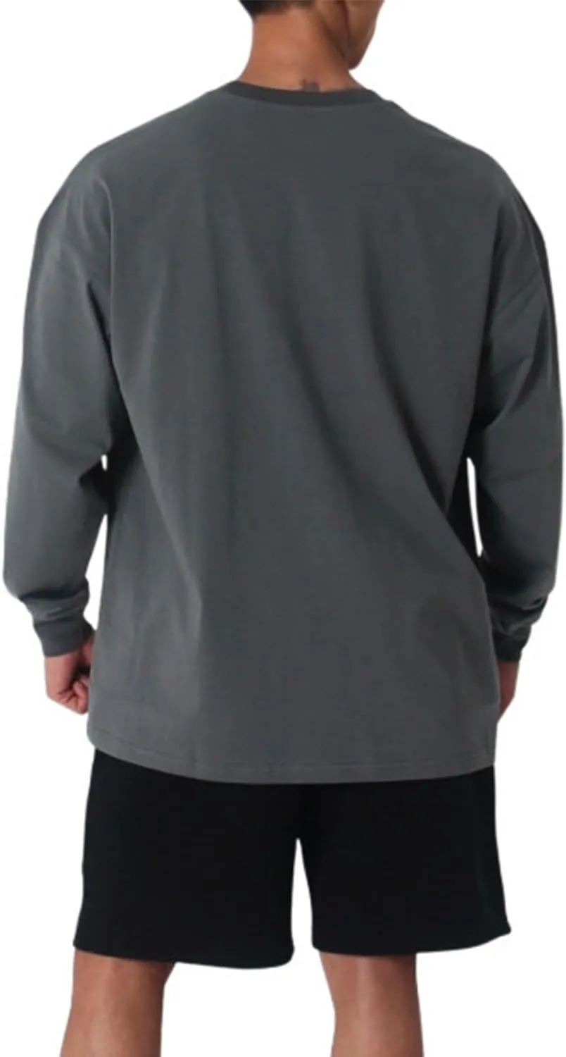 maytopia Mens Long Sleeve T-Shirt Gym Workout Shirts Muscle Athletic Tee Active Shirt