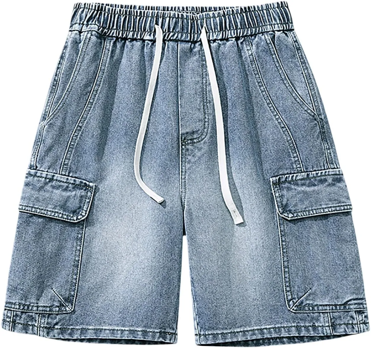 Men Baggy Denim Jorts Y2K Loose Fit Hip Hop Jean Shorts Casual Mid Jeans Trendy Outfits