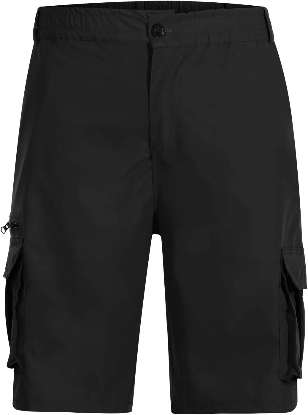 Men Cargo Shorts Oversized Workout Running Shorts Quick Dry Lightweight Gym Shorts with Zip Pockets