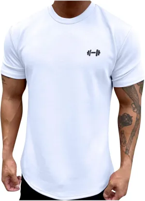 Men Cotton Breathable Athletic Tee Shirt Loose Fit Summer Pullover Shirts Fashion Casual Short Sleeve Tee Tops