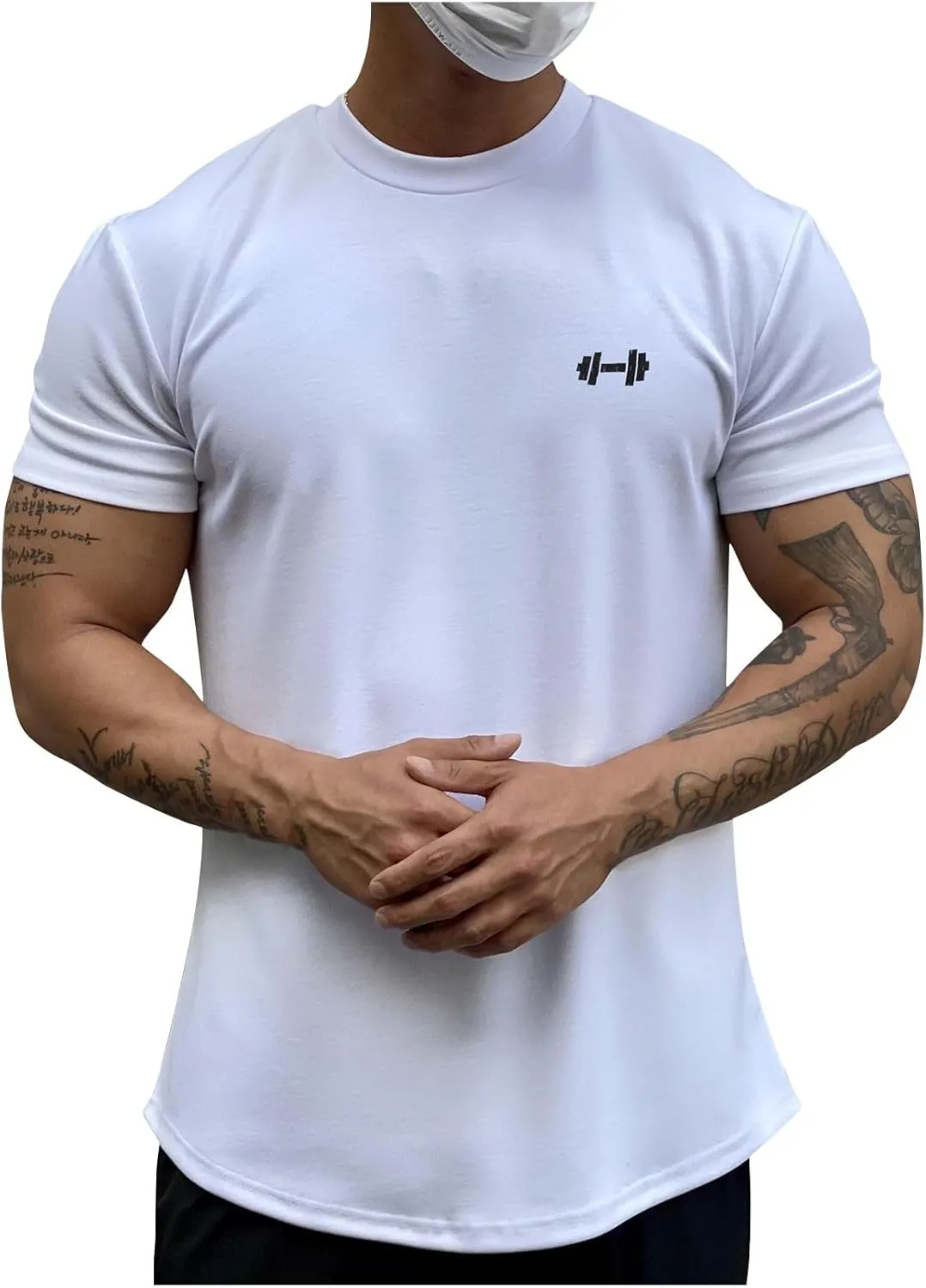 Men Cotton Breathable Athletic Tee Shirt Loose Fit Summer Pullover Shirts Fashion Casual Short Sleeve Tee Tops