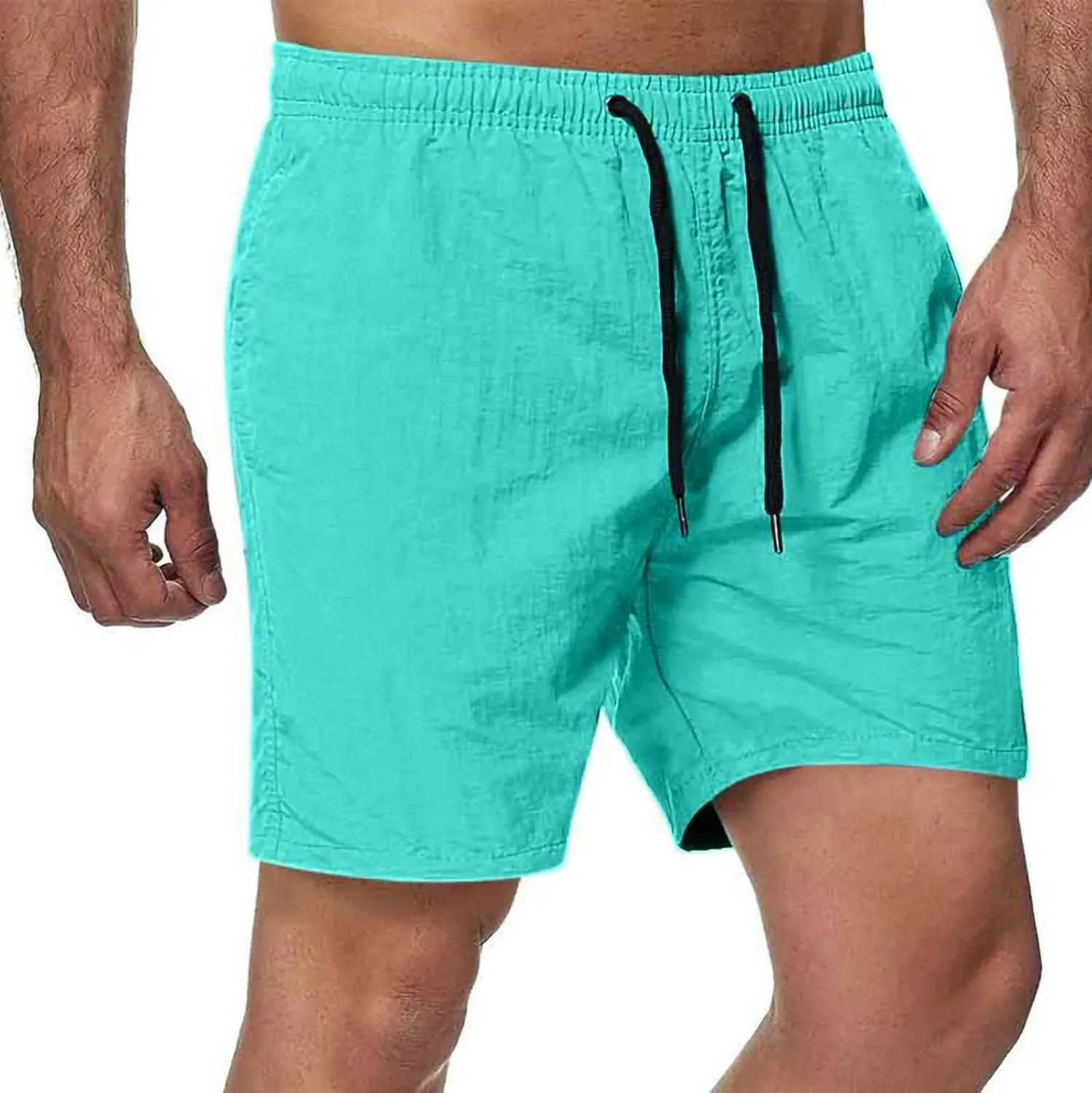 Mens Athletic Running Shorts 7 Inch Inseam Quick Dry Swim Shorts Workout Gym Short with Pocket Lightweight No Liner