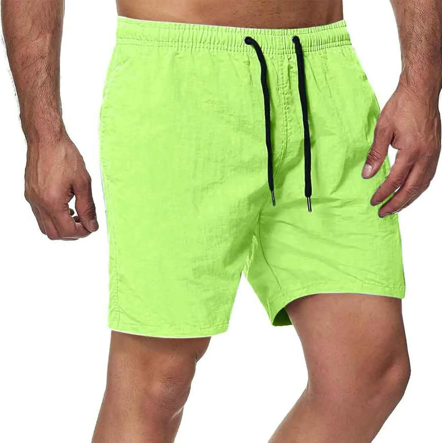 Mens Athletic Running Shorts 7 Inch Inseam Quick Dry Swim Shorts Workout Gym Short with Pocket Lightweight No Liner