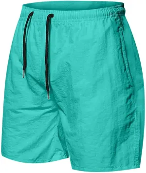 Mens Athletic Running Shorts 7 Inch Inseam Quick Dry Swim Shorts Workout Gym Short with Pocket Lightweight No Liner