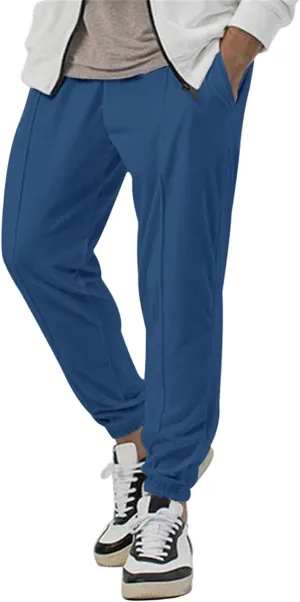 Mens Athletic Yoga Pants Ultra Comfy Elastic Waist Sweatpants Drawstring Casual Waterproof Breathable Trousers
