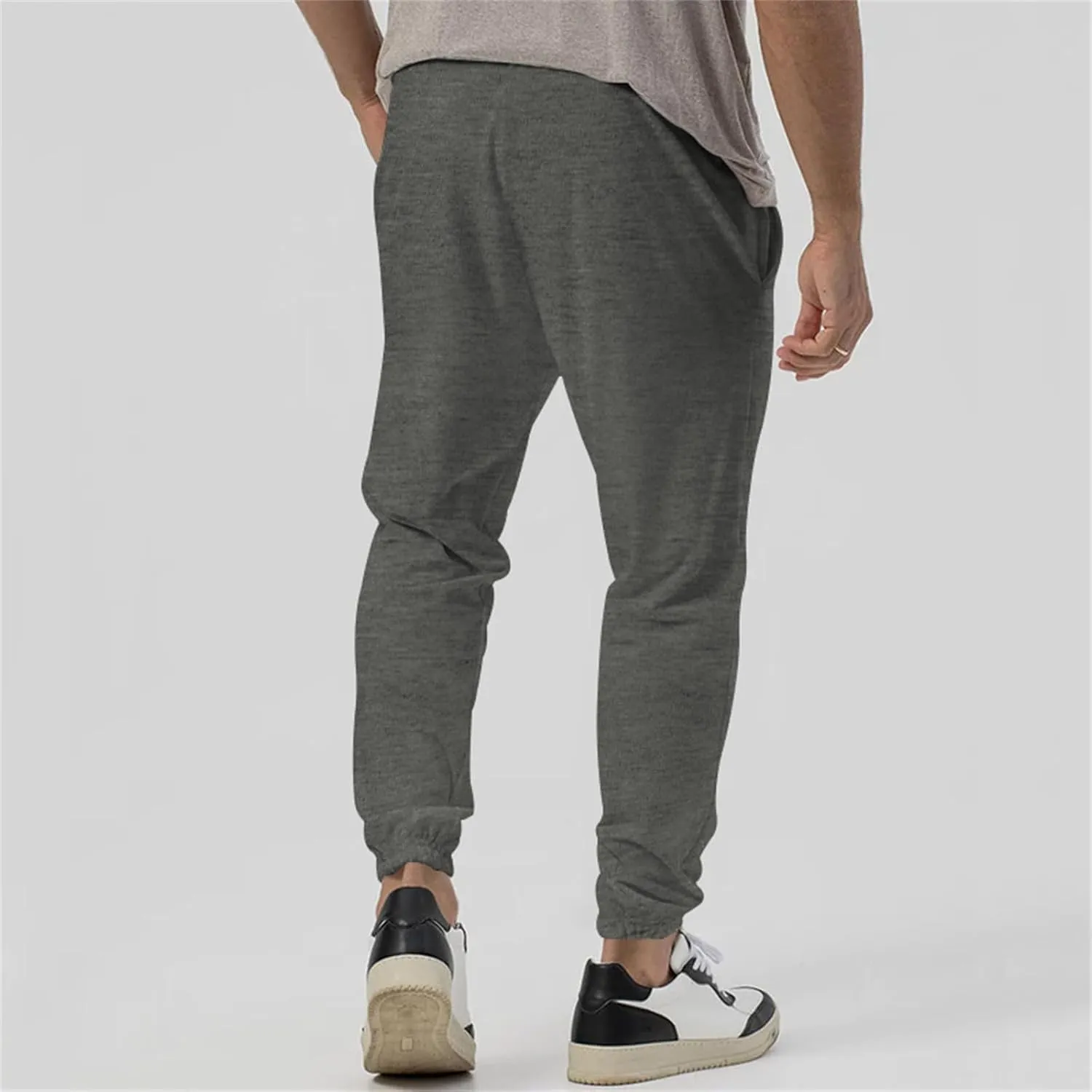 Mens Athletic Yoga Pants Ultra Comfy Elastic Waist Sweatpants Drawstring Casual Waterproof Breathable Trousers