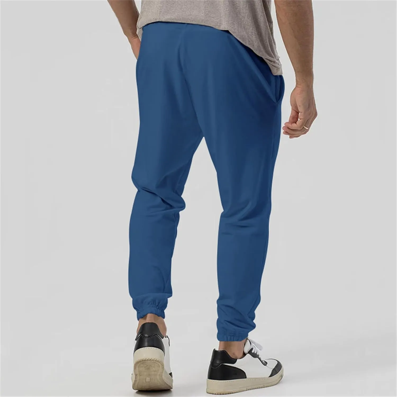 Mens Athletic Yoga Pants Ultra Comfy Elastic Waist Sweatpants Drawstring Casual Waterproof Breathable Trousers