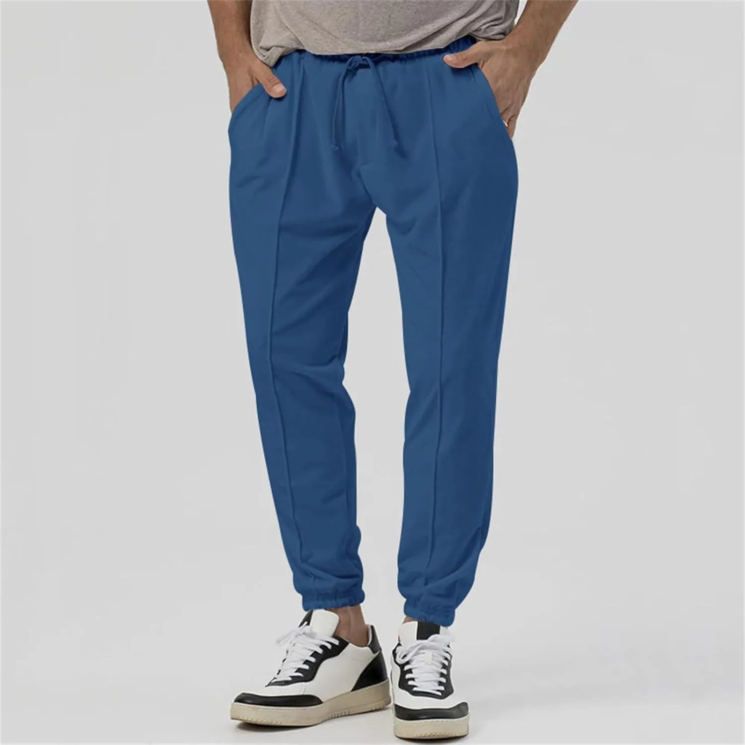 Mens Athletic Yoga Pants Ultra Comfy Elastic Waist Sweatpants Drawstring Casual Waterproof Breathable Trousers