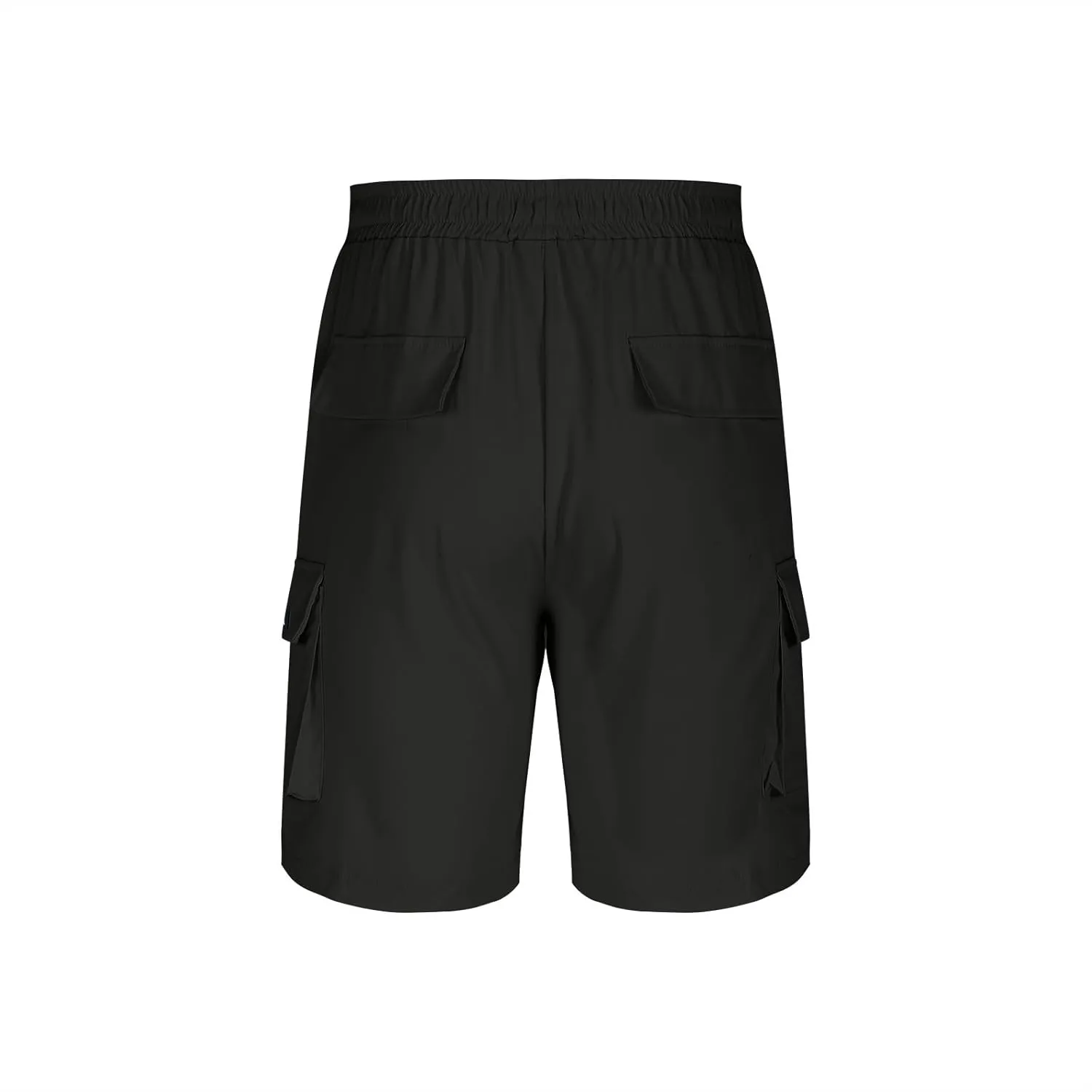 Men's Cargo Shorts Elastic Waist Relaxed Fit Casual Short Pants Outdoor Lightweight Work Shorts with Multi Pocket