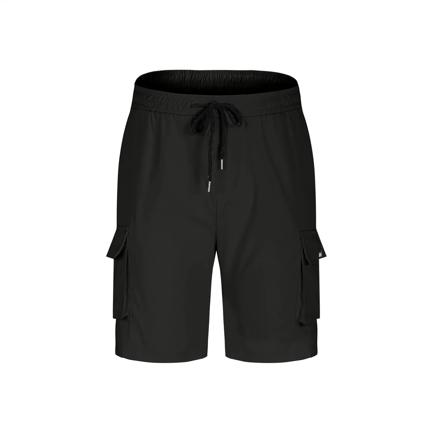 Men's Cargo Shorts Elastic Waist Relaxed Fit Casual Short Pants Outdoor Lightweight Work Shorts with Multi Pocket