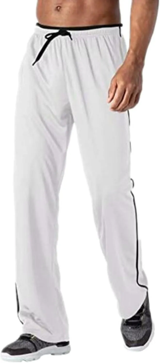 Mens Casual Pants Hip Hop Drawstring Elastic Waist Stretch Breathable Loose Fit Sweatpants Workout Training Trousers