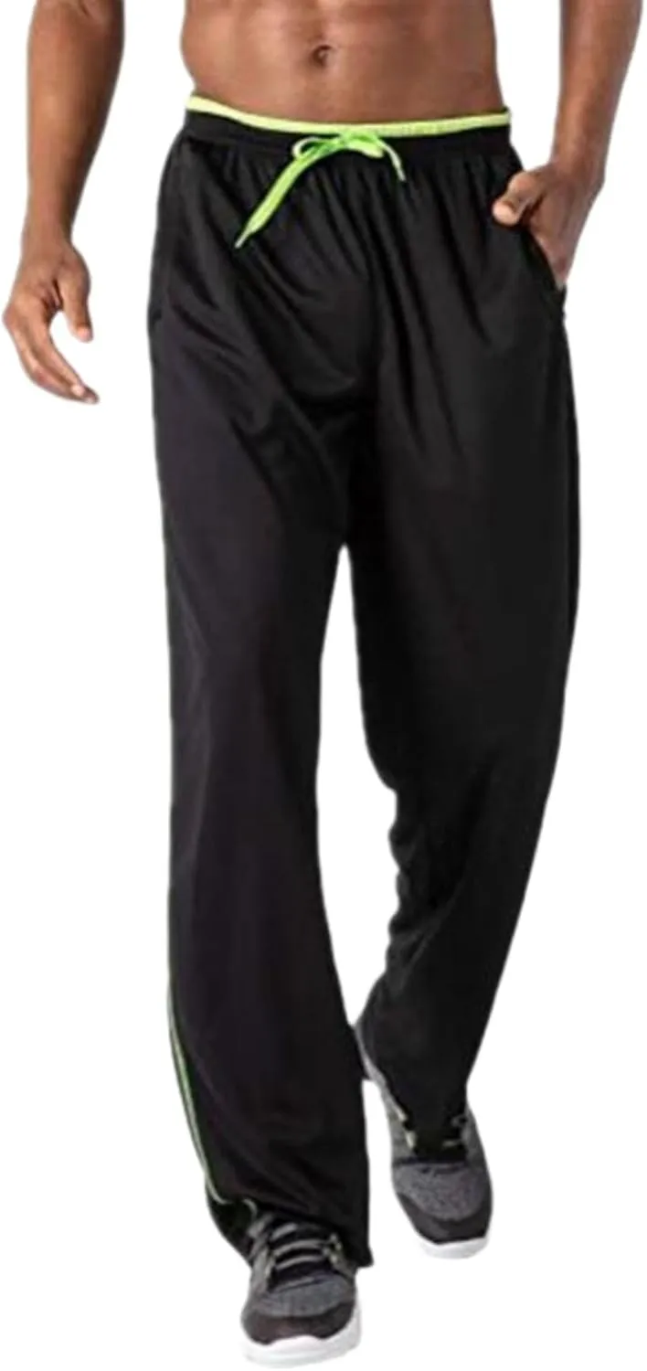 Mens Casual Pants Hip Hop Drawstring Elastic Waist Stretch Breathable Loose Fit Sweatpants Workout Training Trousers