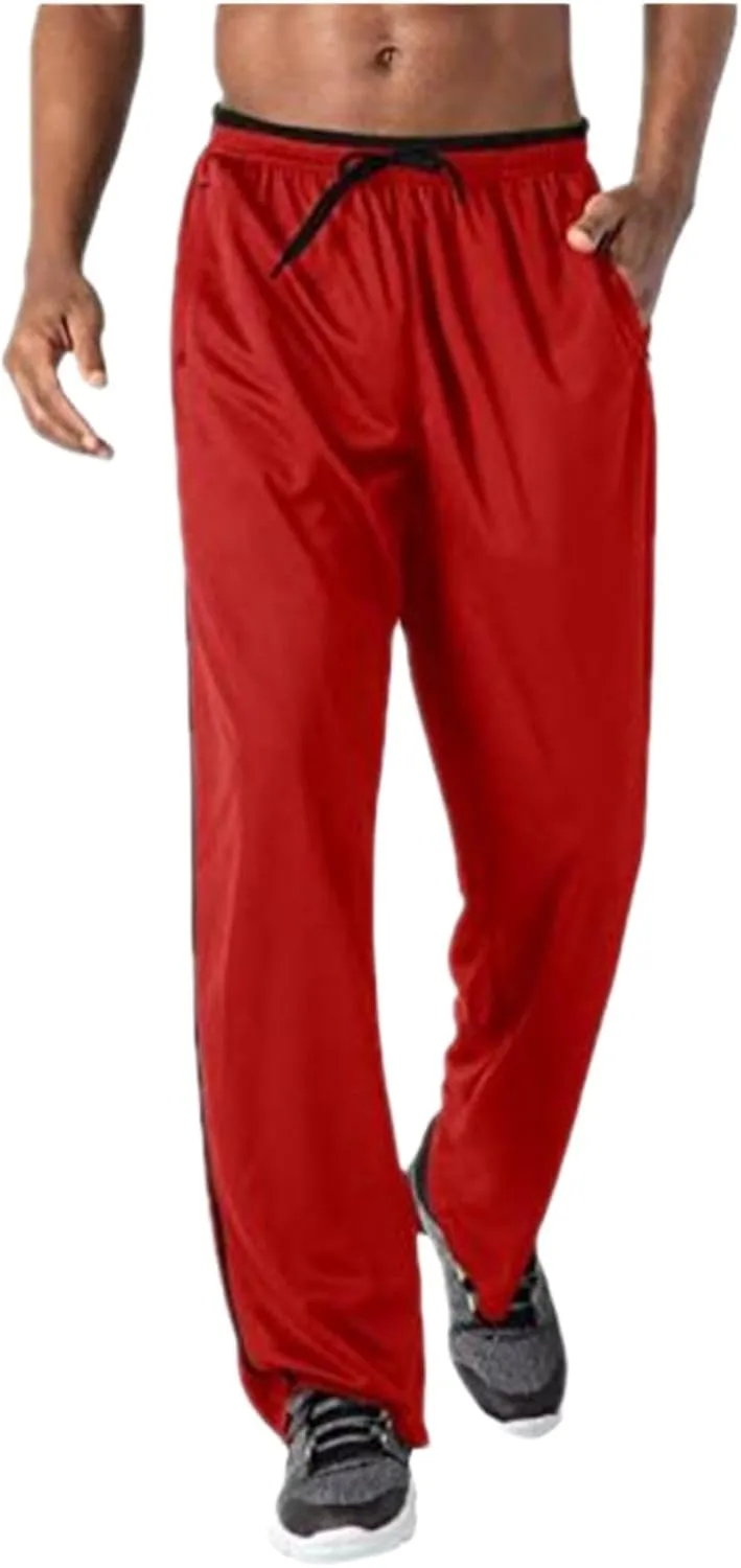 Mens Casual Pants Hip Hop Drawstring Elastic Waist Stretch Breathable Loose Fit Sweatpants Workout Training Trousers