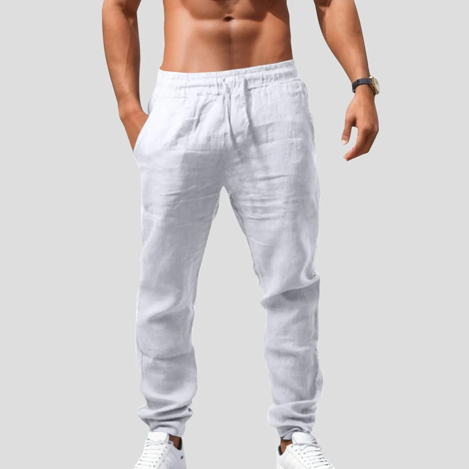 Men's Casual Pants Sweatpants Breathable Comfy Joggers Sports Long Pant Long Trousers with Pockets Chino Pants