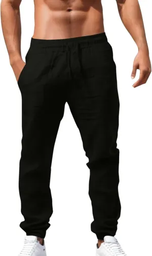 Men's Casual Pants Sweatpants Breathable Comfy Joggers Sports Long Pant Long Trousers with Pockets Chino Pants