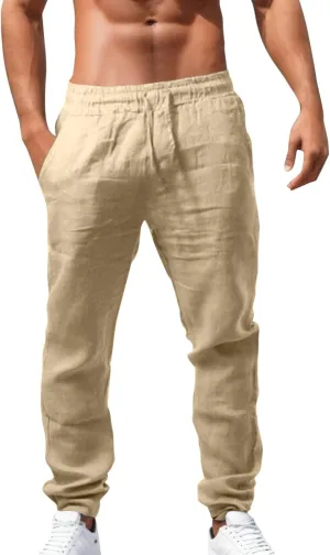 Men's Casual Pants Sweatpants Breathable Comfy Joggers Sports Long Pant Long Trousers with Pockets Chino Pants