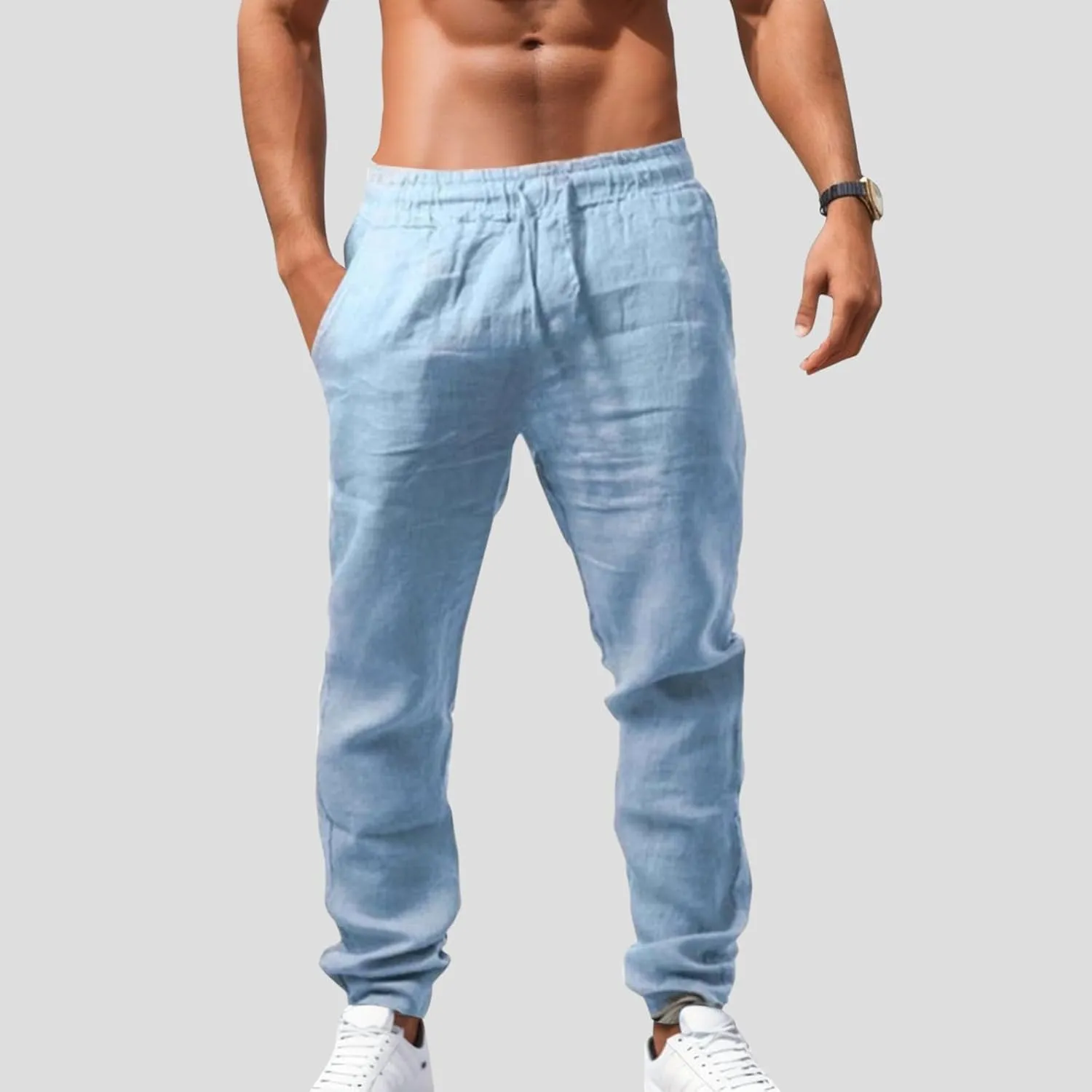 Men's Casual Pants Sweatpants Breathable Comfy Joggers Sports Long Pant Long Trousers with Pockets Chino Pants
