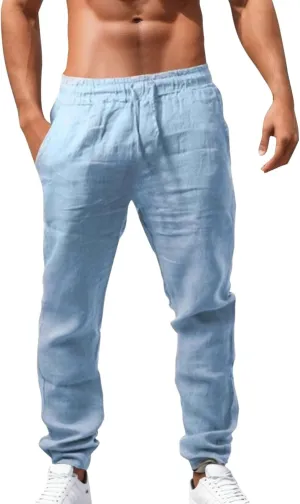 Men's Casual Pants Sweatpants Breathable Comfy Joggers Sports Long Pant Long Trousers with Pockets Chino Pants