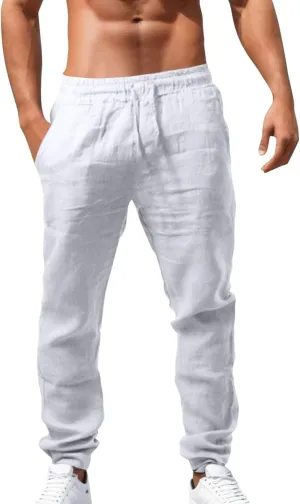 Men's Casual Pants Sweatpants Breathable Comfy Joggers Sports Long Pant Long Trousers with Pockets Chino Pants