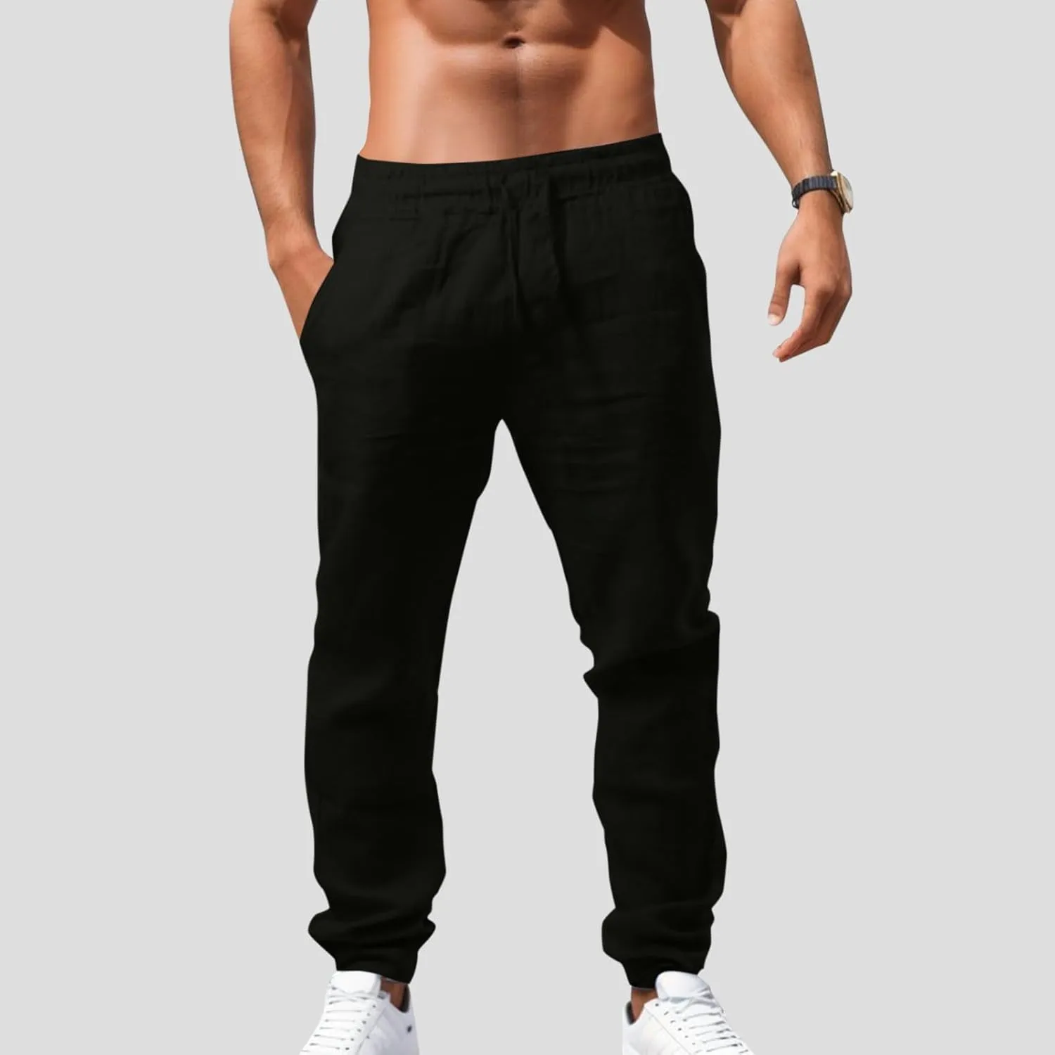 Men's Casual Pants Sweatpants Breathable Comfy Joggers Sports Long Pant Long Trousers with Pockets Chino Pants