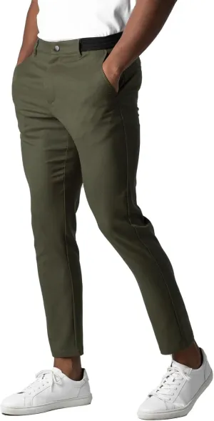Men's Casual Stretch Pants Slim Fit Breathable Trouser Straight Legs Solid Color Pants Business Simple Comfy Trousers