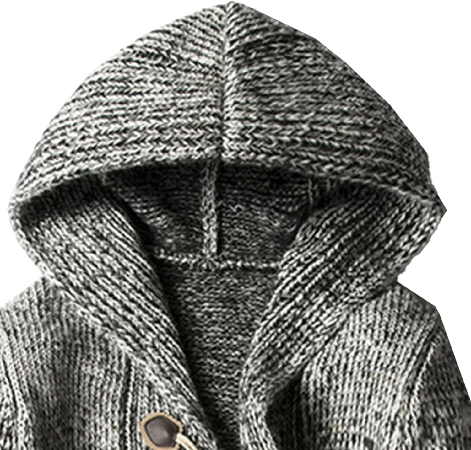 Men's Cozy Cardigan for Autumn Winter Fashion Loose Warm Knit Cardigan Long Button Down Hooded Cardigan