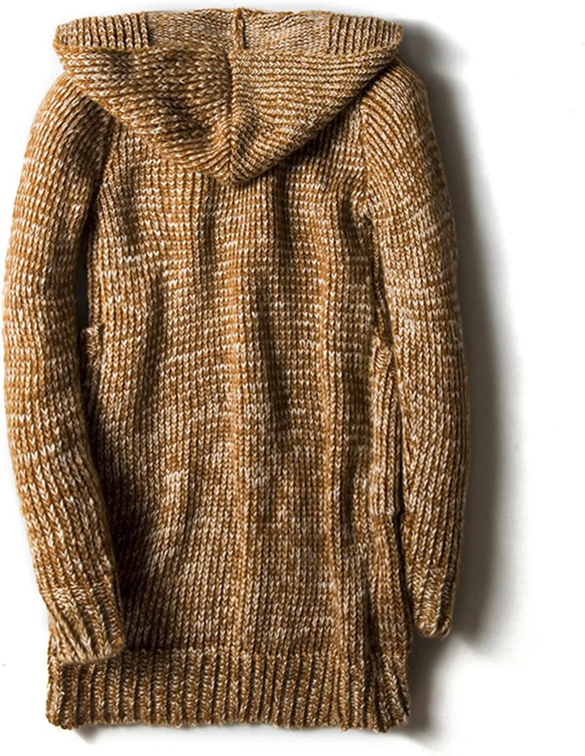Men's Cozy Cardigan for Autumn Winter Fashion Loose Warm Knit Cardigan Long Button Down Hooded Cardigan