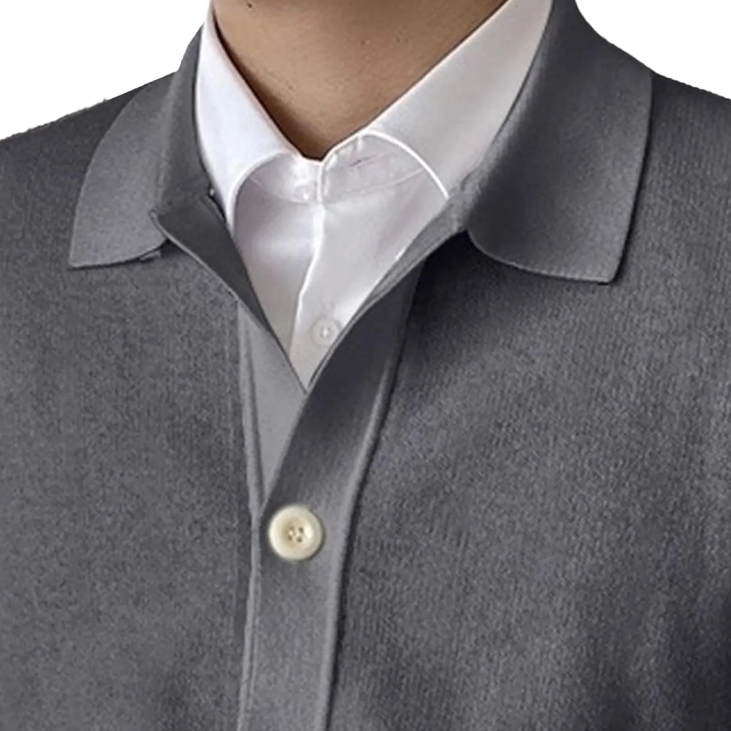 Men's Daily Temperament Button Down Knit Cardigan Fashion Patchwork Cardigan Lightweight V-Neck Thin Knitted Cardigan