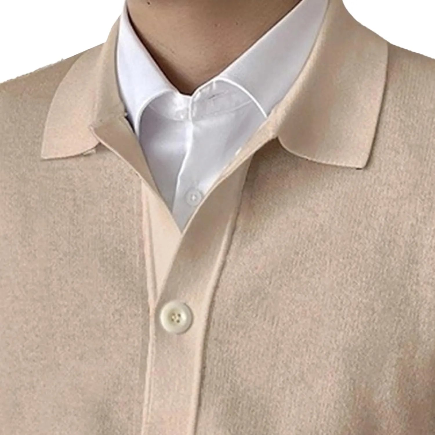 Men's Daily Temperament Button Down Knit Cardigan Fashion Patchwork Cardigan Lightweight V-Neck Thin Knitted Cardigan